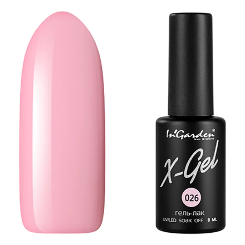 In'Garden, Гель-лак X-Gel №26 - Розовый