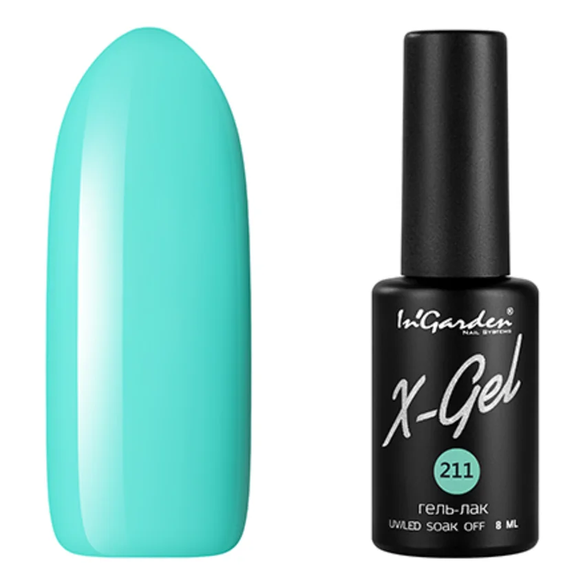 In'Garden, Гель-лак X-Gel №211 - Бирюзовый