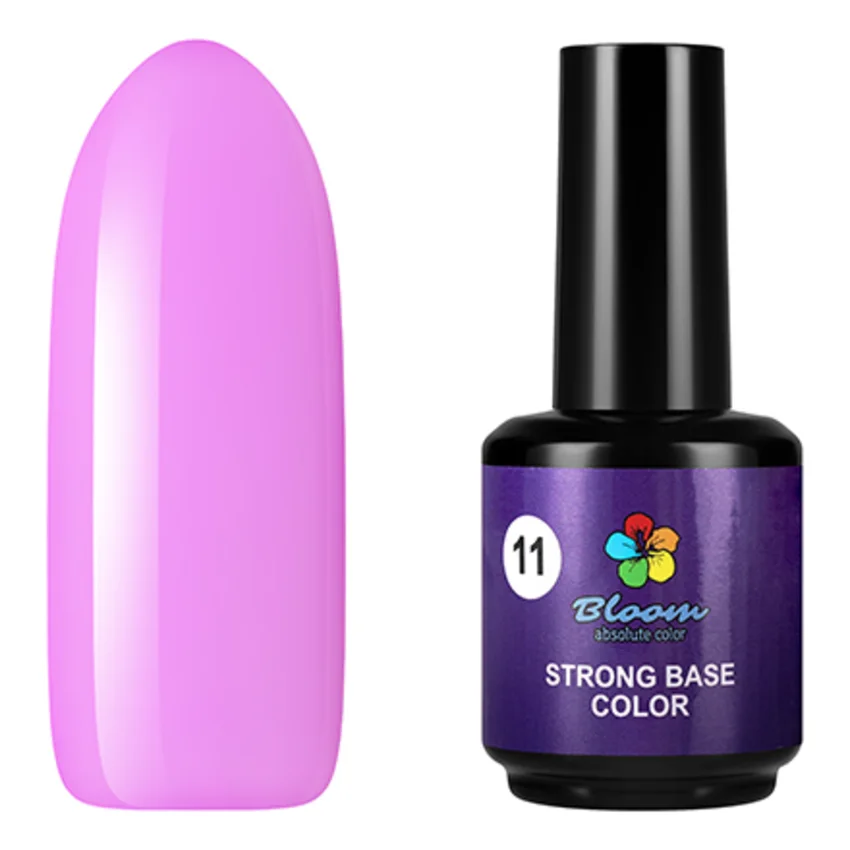 Bloom, База для гель-лака Strong Color №11, 15 мл - Сиреневый