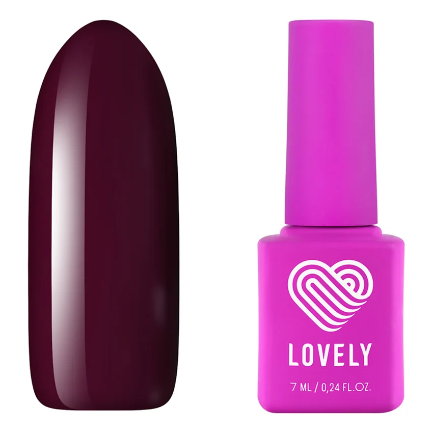 Lovely, Гель-лак Classic №028, 7 мл - Баклажановый