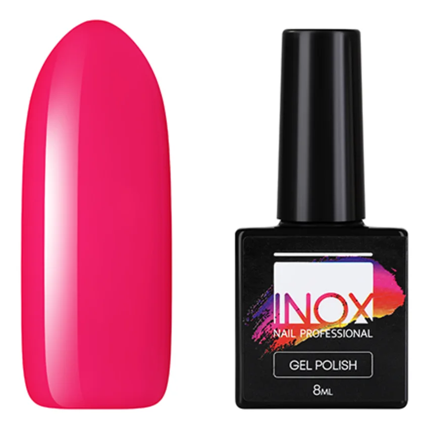 INOX nail professional, Гель-лак №052, Озорной баклажан - Розовый