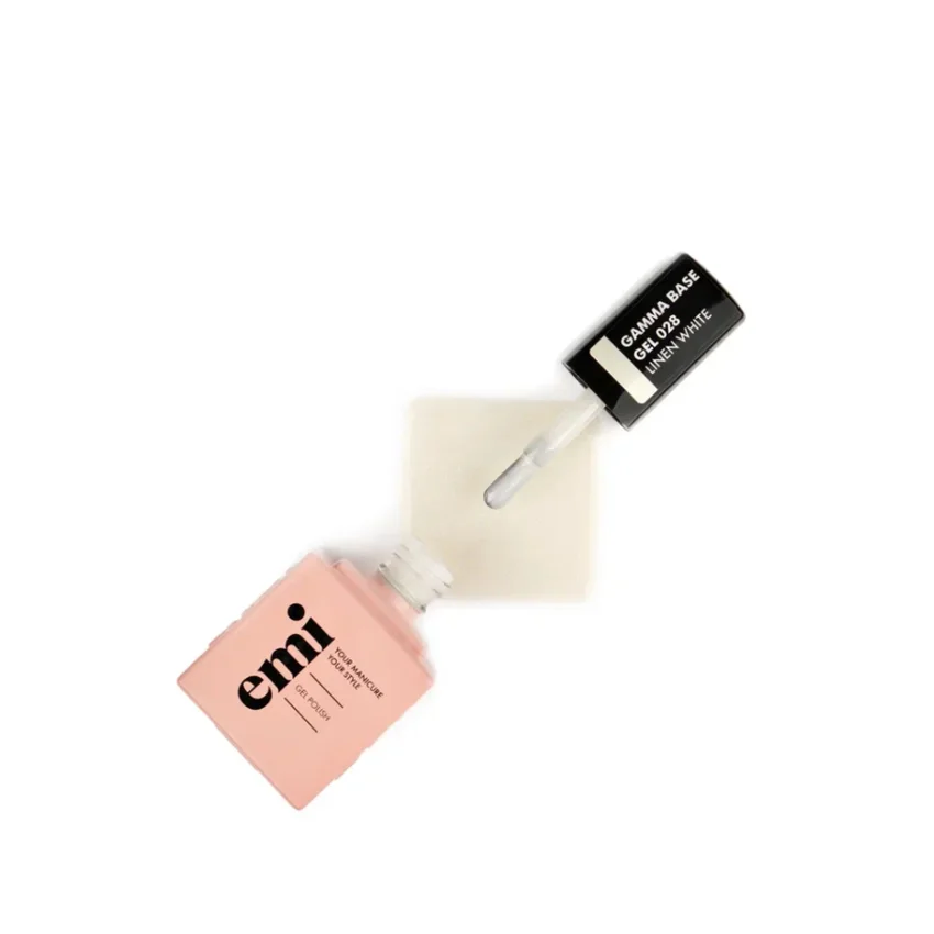 EMI, Базовое покрытие Gamma Base Gel №028 Linen white, 15 мл - Молочный
