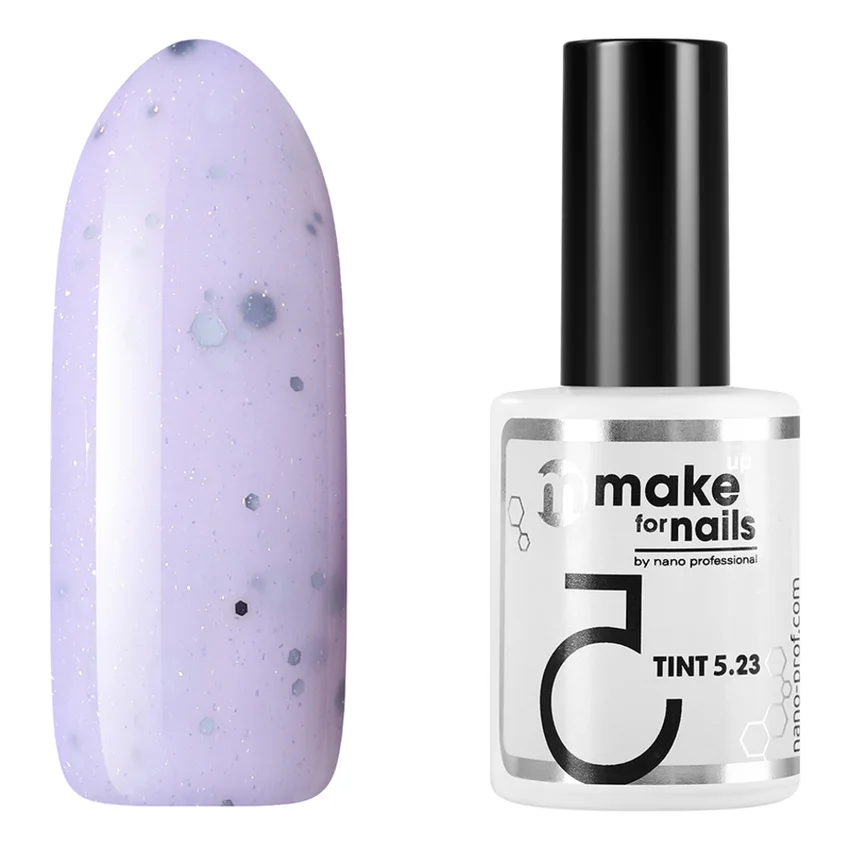 Nano Professional, База Make up for nails Tint 5.23, 15 мл - Сиреневый