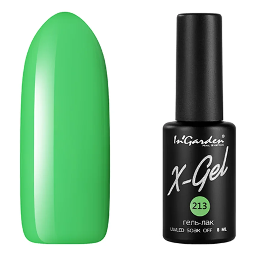 In'Garden, Гель-лак X-Gel №213 - Зеленый