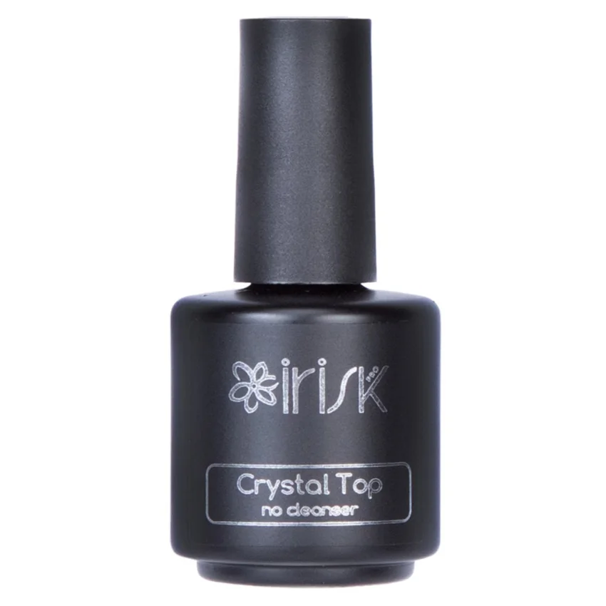 IRISK, Топ ультраглянцевый без липкого слоя Crystal Top No UV filter, 18 мл (УЦЕНКА) - Прозрачный