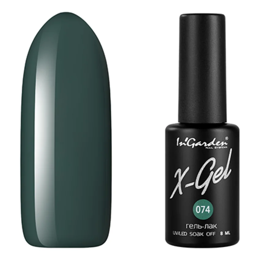In'Garden, Гель-лак X-Gel №74 - Зеленый