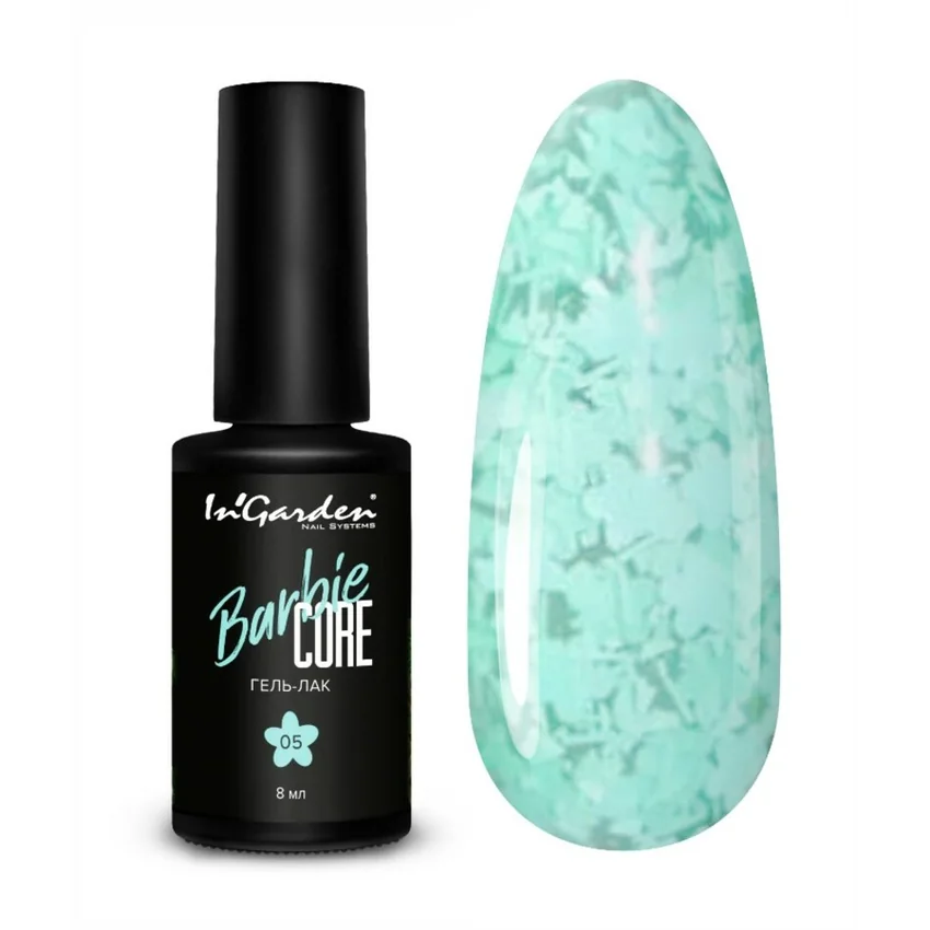 In'Garden, Гель-лак Barbiecore № 005 - Мятный