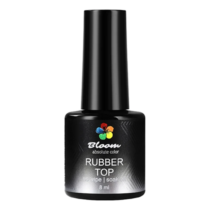 Bloom, Топ для гель-лака Rubber, 8 мл - Прозрачный