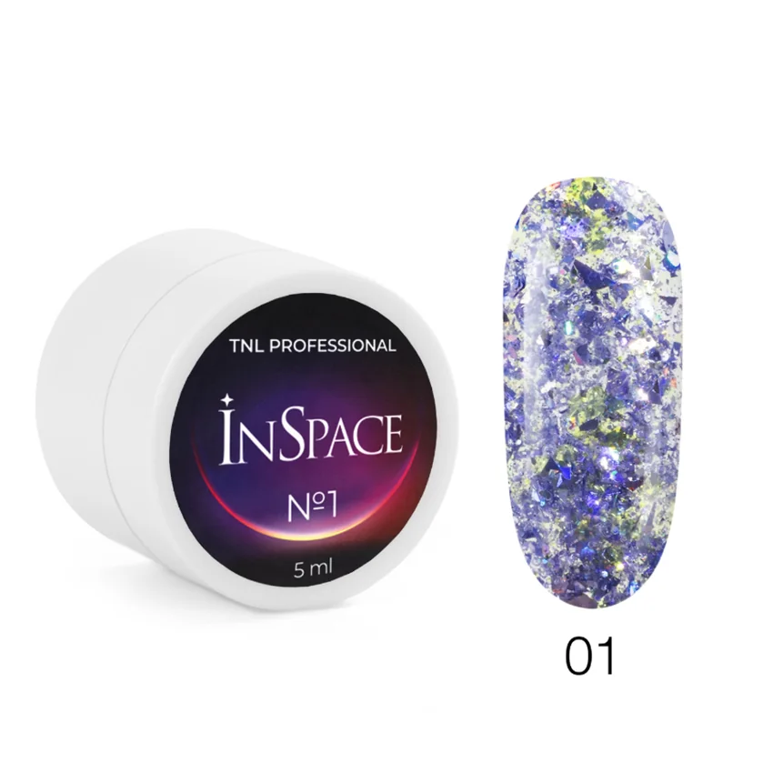 TNL Professional, Гель для дизайна InSpace №01, 5 мл (УЦЕНКА) - Фиолетовый