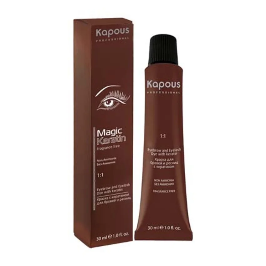 Kapous, Краска для бровей и ресниц Magic Keratin, Графит, 30 мл