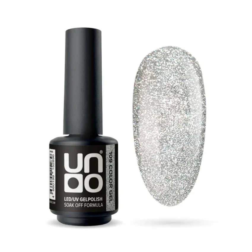 UNO, Гель-лак №109 Серебряная пыль - Silver Dust, 8 мл