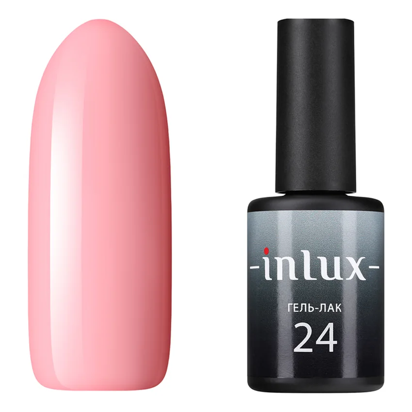 INLUX, Гель-лак №24 светло-персиковый, 8 мл