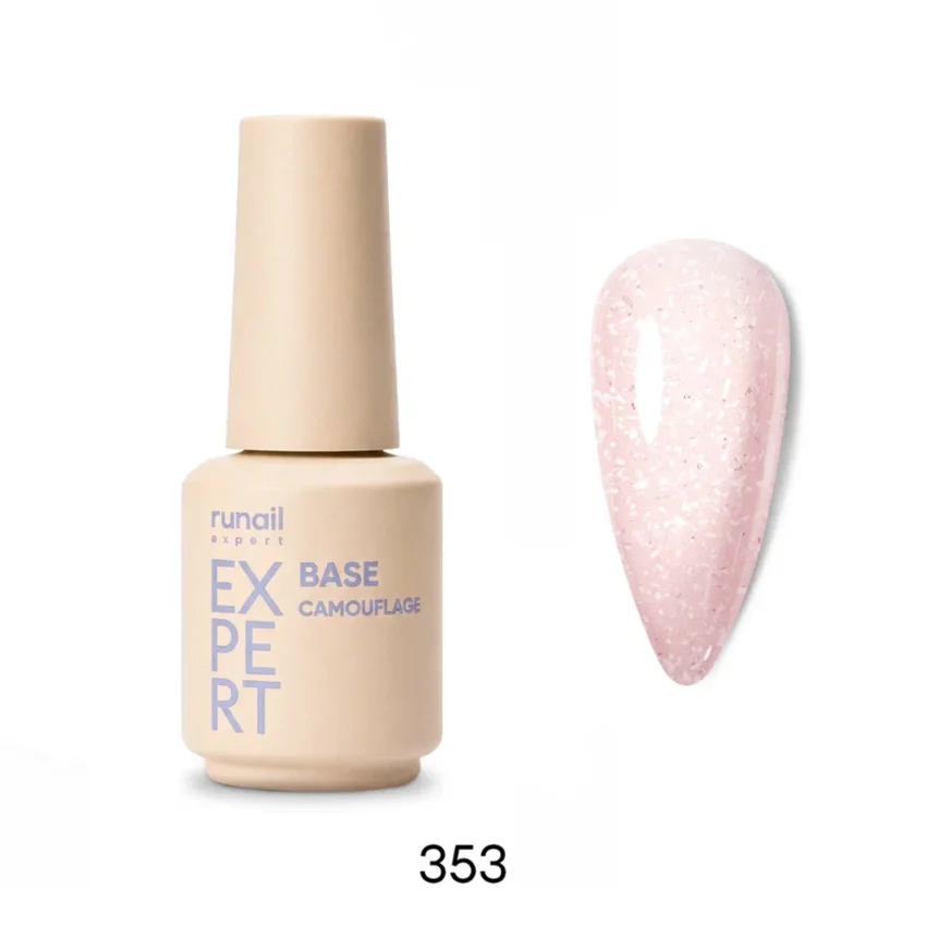 Runail Expert, Камуфлирующая база №353, 18 мл - Розовый