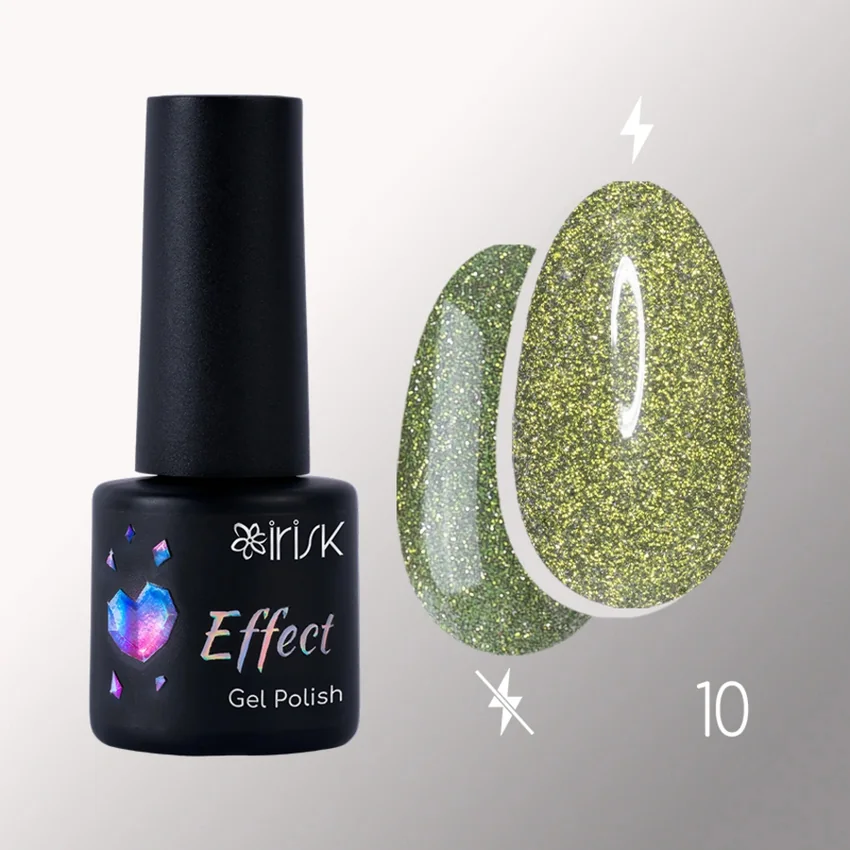 IRISK, Гель-лак с эффектами Effect Gel Polish №10, 5мл - Зеленый