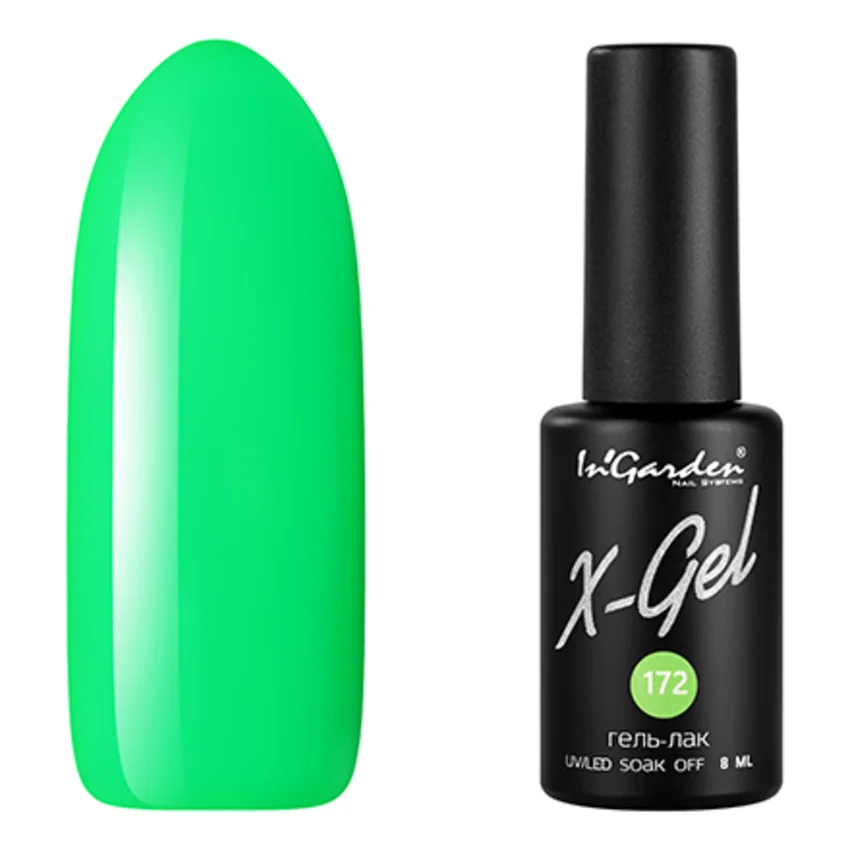 In'Garden, Гель-лак X-Gel №172 - Зеленый