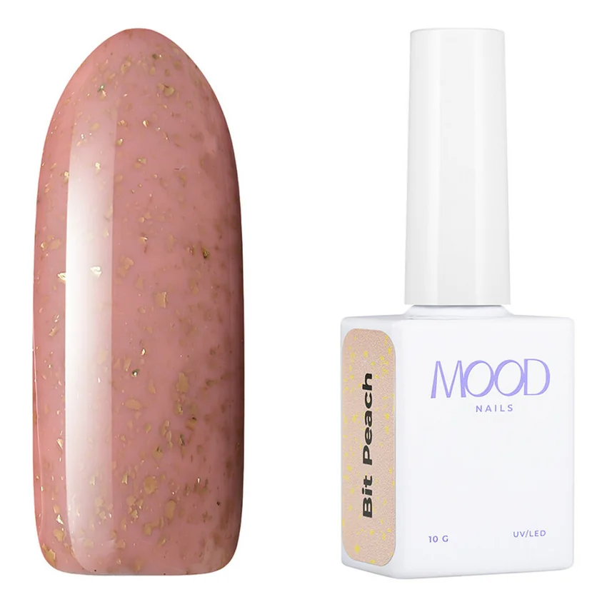 MOODNAIL, Гель-лак Gel-Polish Bit Peach, 10 г - Персиковый