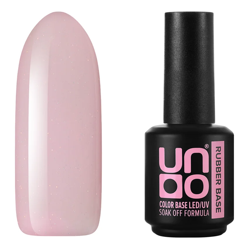 UNO, База Rubber Color Glam Pink, 12 г - Пастельно-розовый