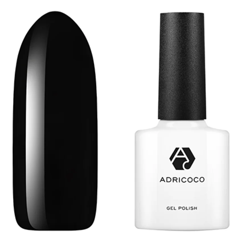 ADRICOCO, Гель-лак №099 - Черный