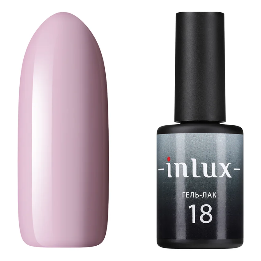 INLUX, Гель-лак №18 розовый, 8 мл - Розовый