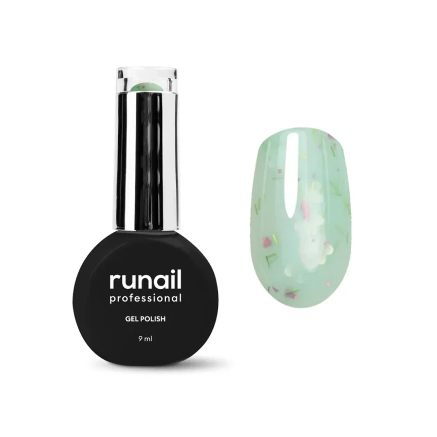ruNail, Гель-лак Flower dress №8778 (УЦЕНКА) - Мятный