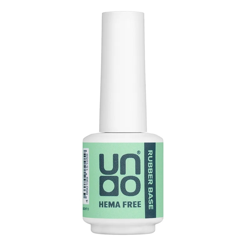UNO, База для гель-лака Rubber HEMA FREE, 10 г - Прозрачный