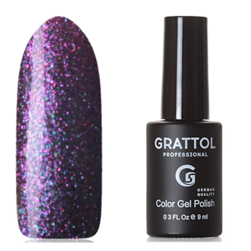 Grattol, Гель-лак Galaxy №002, Amethyst - Фиолетовый
