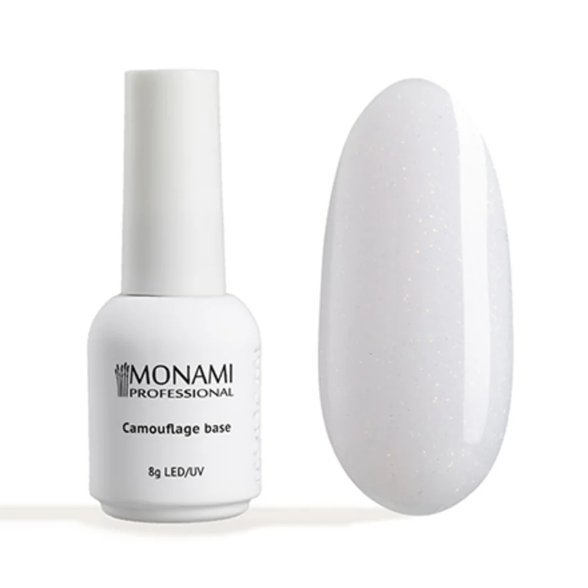 Monami Professional, База для гель-лака Camouflage, Вloom Shine - Белый