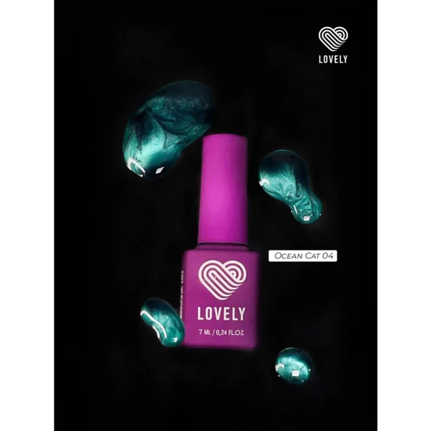 Lovely, Гель-лак Ocean Cat 04, 7 мл - Зеленый