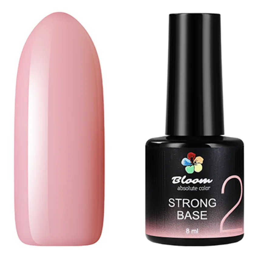 Bloom, База для гель-лака Strong №2, 8 мл - Персиковый