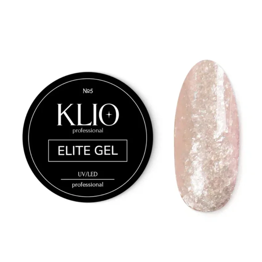 Klio Professional, Декоративный гель ELITE №05, 5 г - Серебряный