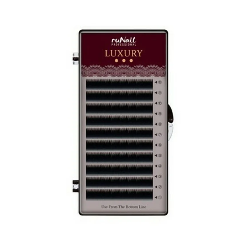 ruNail, Ресницы на ленте Luxury, 0,05 мм, D-изгиб