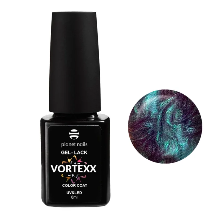 Planet Nails, Гель-лак Vortexx №660 - Баклажановый