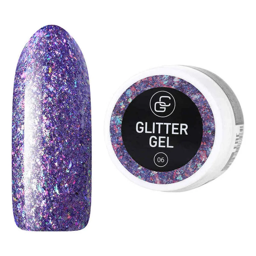 Giorgio Capachini, Гель-лак для ногтей Glitter Gel №06 - Фиолетовый
