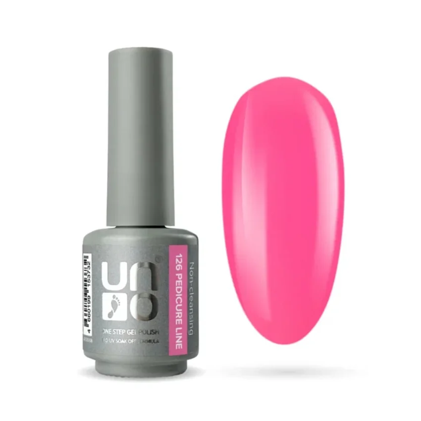 UNO, Гель-лак Pedicure Line, №126 - ярко-розовый, 8 г - Розовый