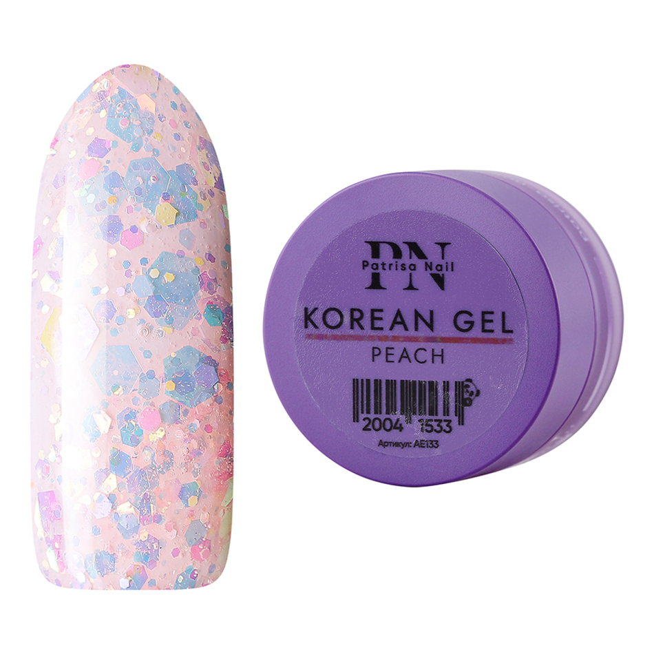 Patrisa Nail, Гель для дизайна Korean Gel Peach, 5гр - Персиковый