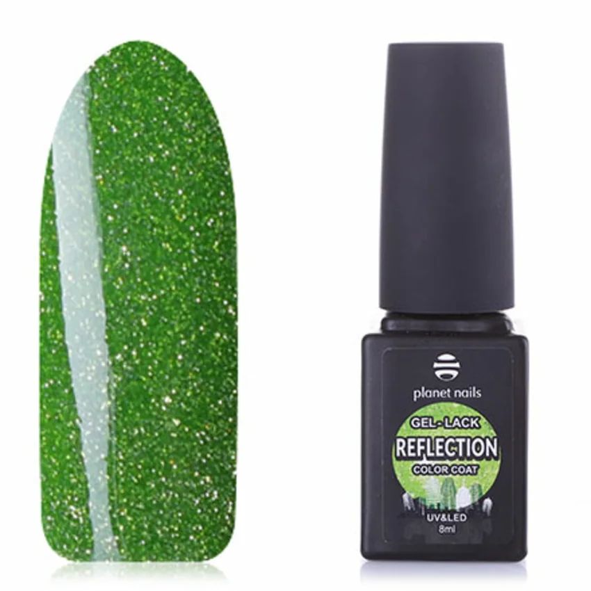 Planet Nails, Гель-лак Reflection №177 - Зеленый