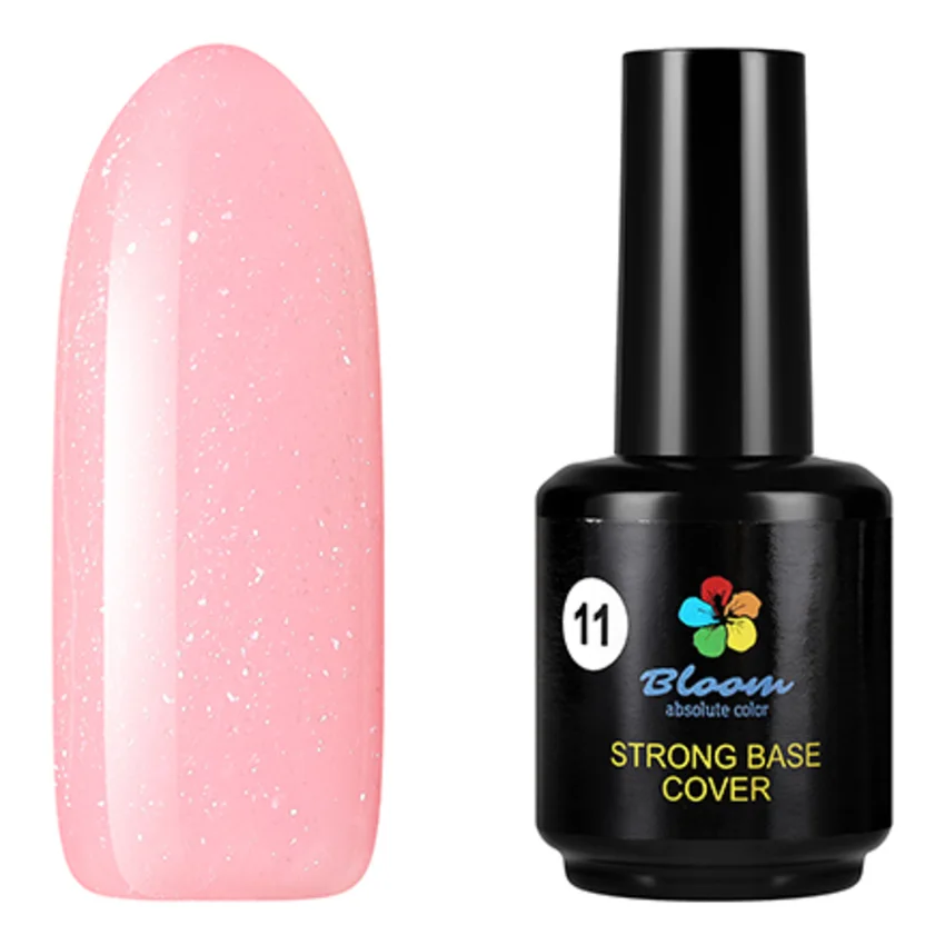 Bloom, База для гель-лака Strong №11, 15 мл - Розовый