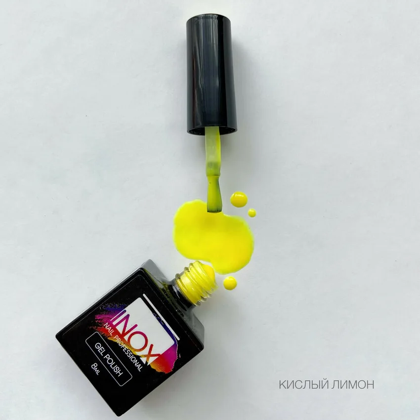 INOX nail professional, Гель-лак №240 Кислый лимон, 8 мл - Желтый