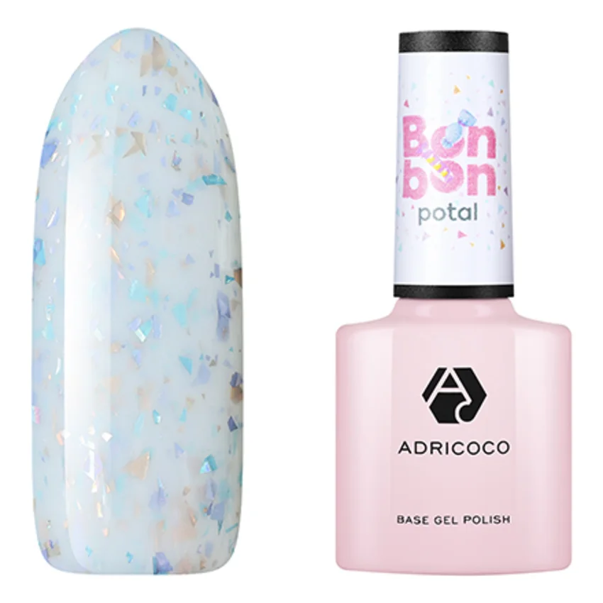 ADRICOCO, База для гель-лака Bonbon Potal №1 - Голубой