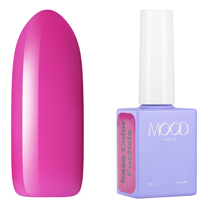 MOODNAIL, База для гель-лака Сolor Fuchsia ,10 мл (УЦЕНКА)