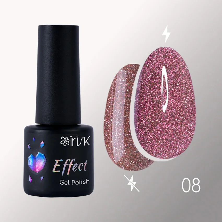 IRISK, Гель-лак с эффектами Effect Gel Polish №8, 5мл - Коралловый