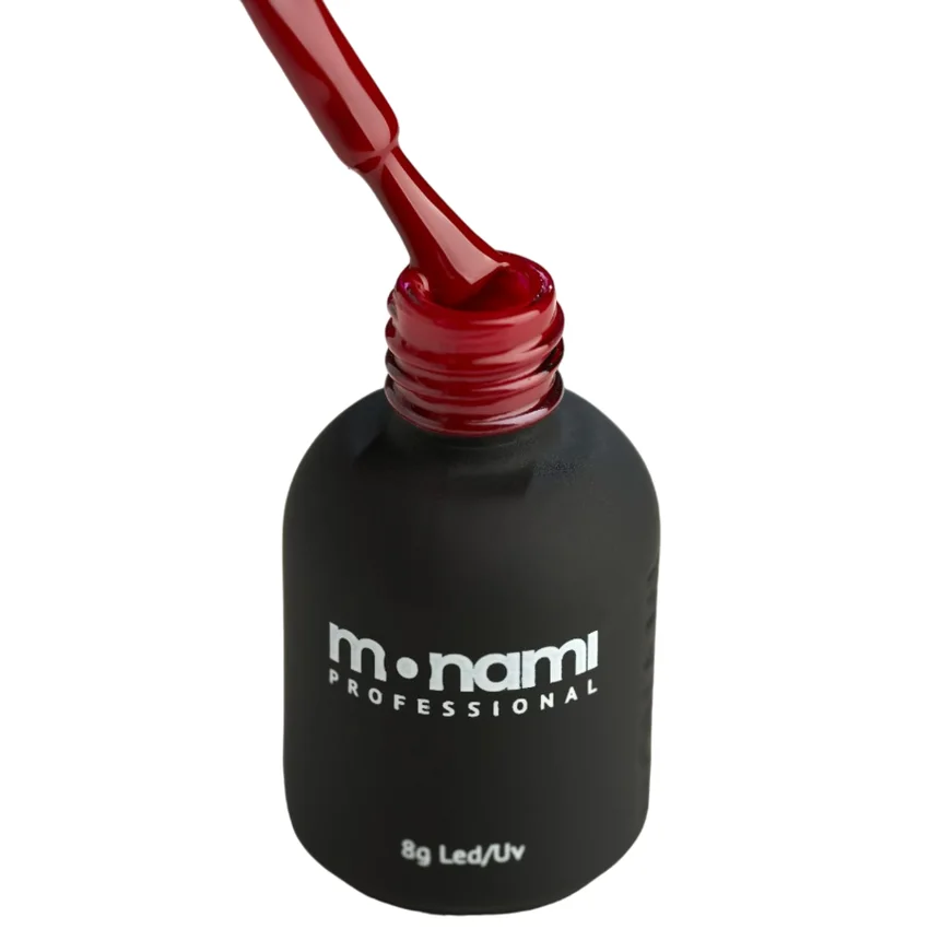 Monami, Гель-лак R.E.D. Rosso corsa, 8 г - Бордовый