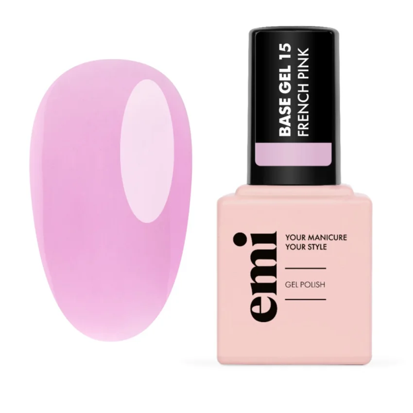 EMI, База EMILac Base Gel №15, Французский розовый - Розовый