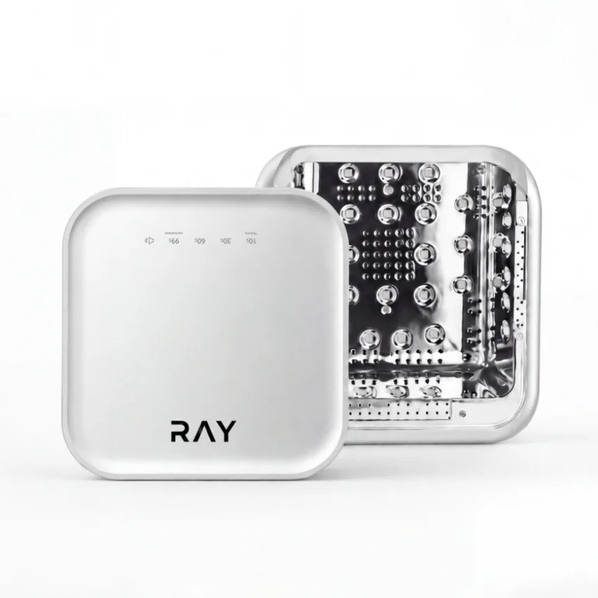 RAY, Лампа для ногтей BASIC 2.0 с внутренней металлизацией серебристая