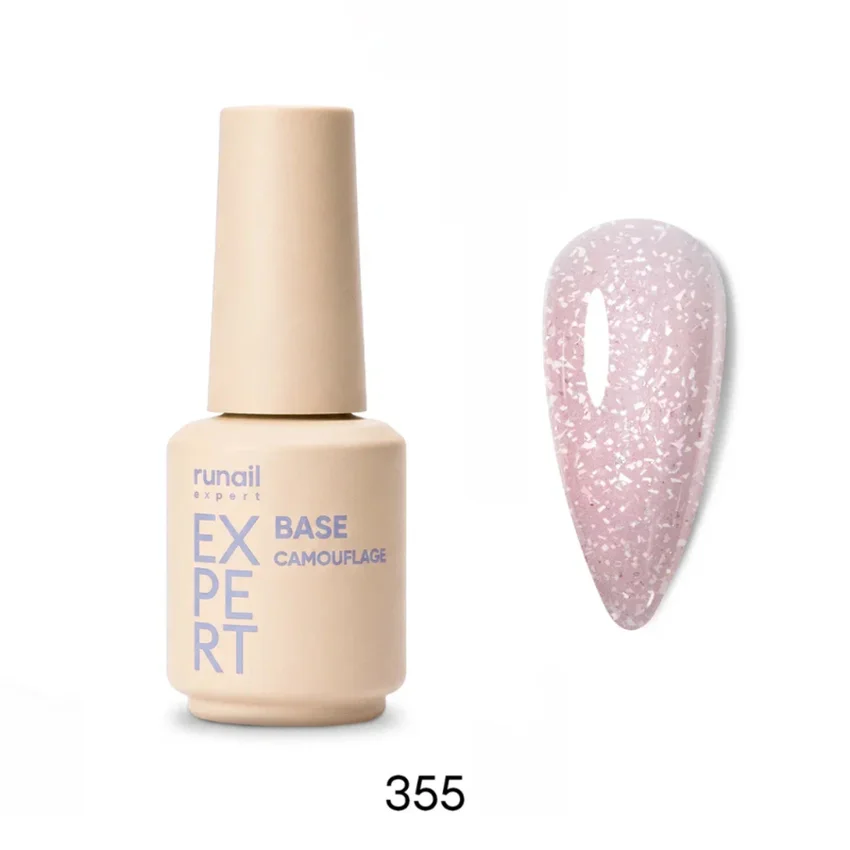 Runail Expert, Камуфлирующая база №355, 18 мл - Розовый