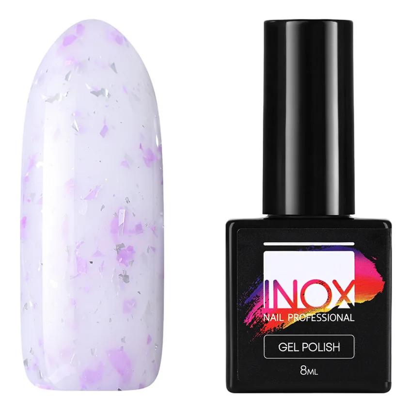 INOX nail professional, Гель-лак №196, Малышка колибри - Фиолетовый
