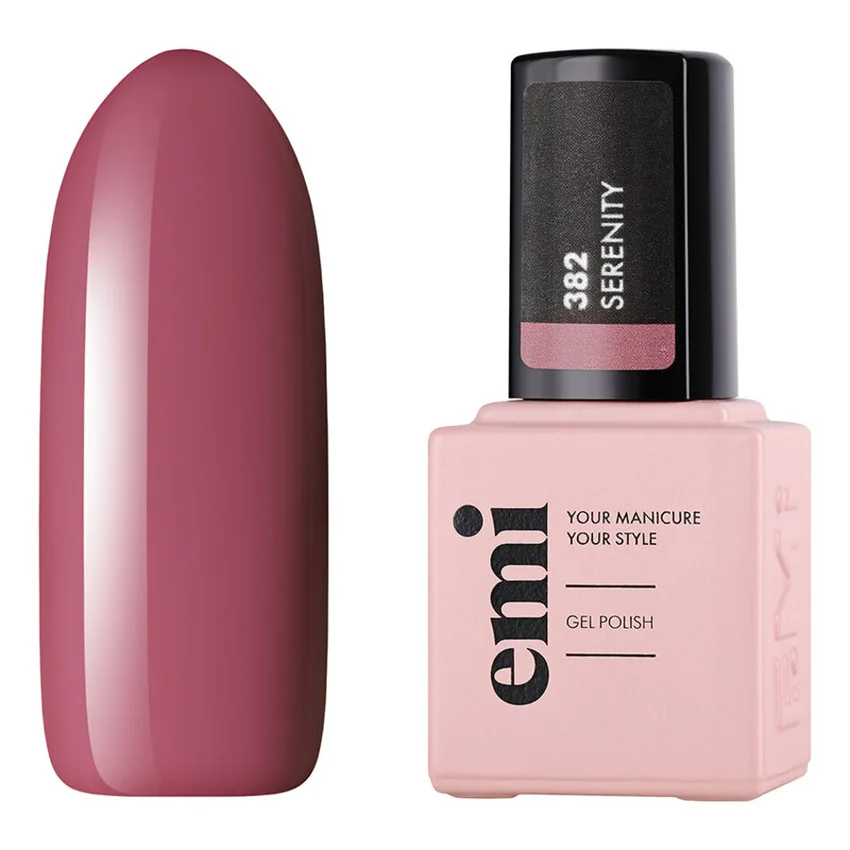 EMI, Гель-лак EMILac №382, Безмятежность - Бордовый