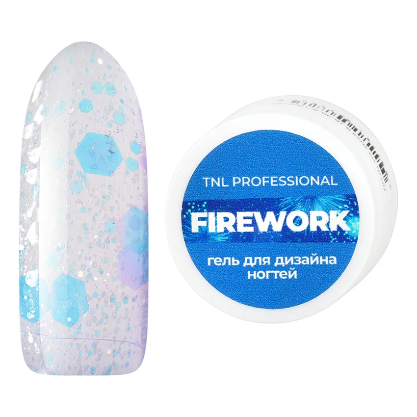 TNL, Гель для дизайна Firework №01, Сиреневый залп - Сиреневый