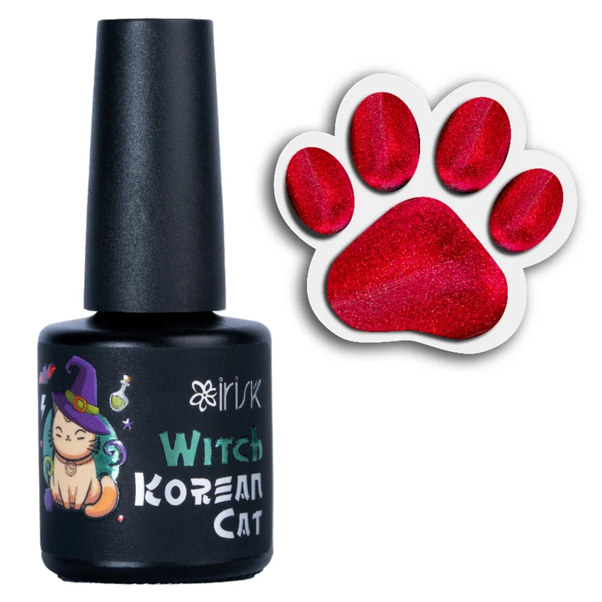 IRISK, Гель-лак кошачий глаз Korean Cat 26 Witch, 10 мл - Красный