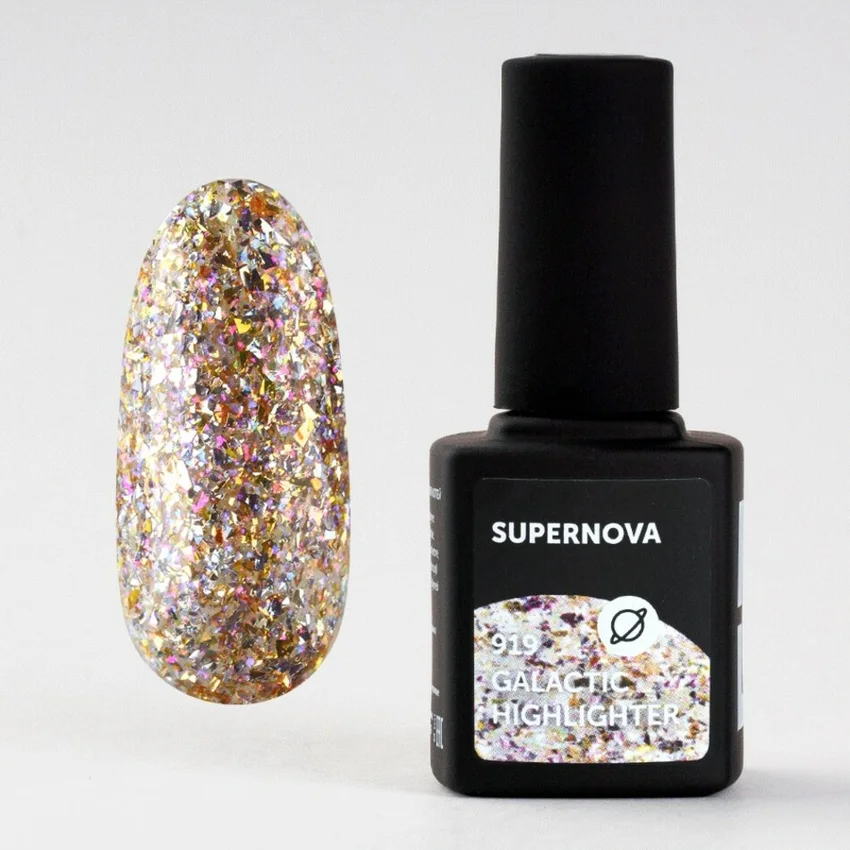 MilkGel, Гель-лак Milk Supernova 919, Galactic Highlighter - Серебряный